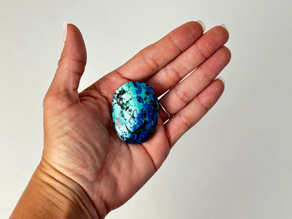 Azurite Chrysocolla Palm Stone #29