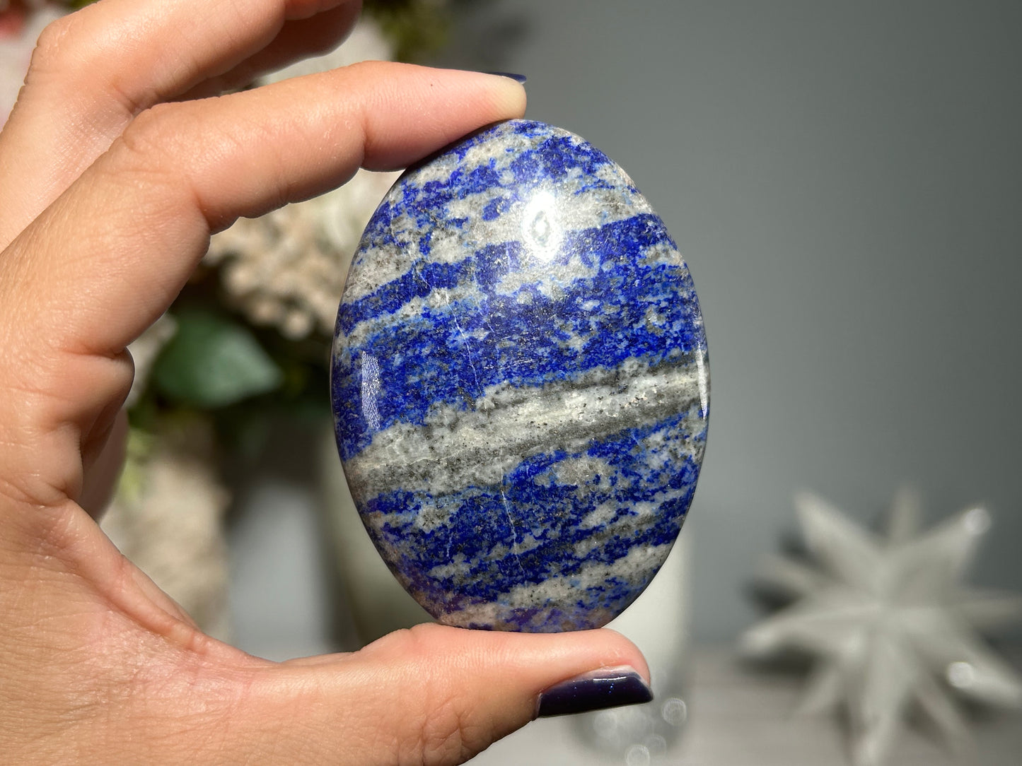 Lapis Lazuli Palm Stone (2.6", 67mm)