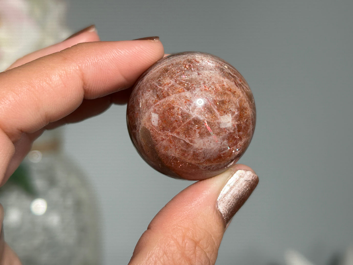 Confetti Sunstone Sphere (1.25", 32mm)