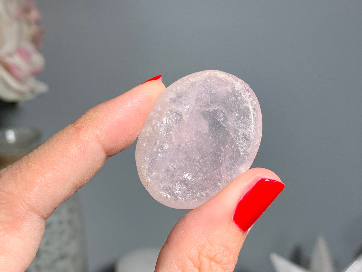 Rose Quartz Thumb Stone