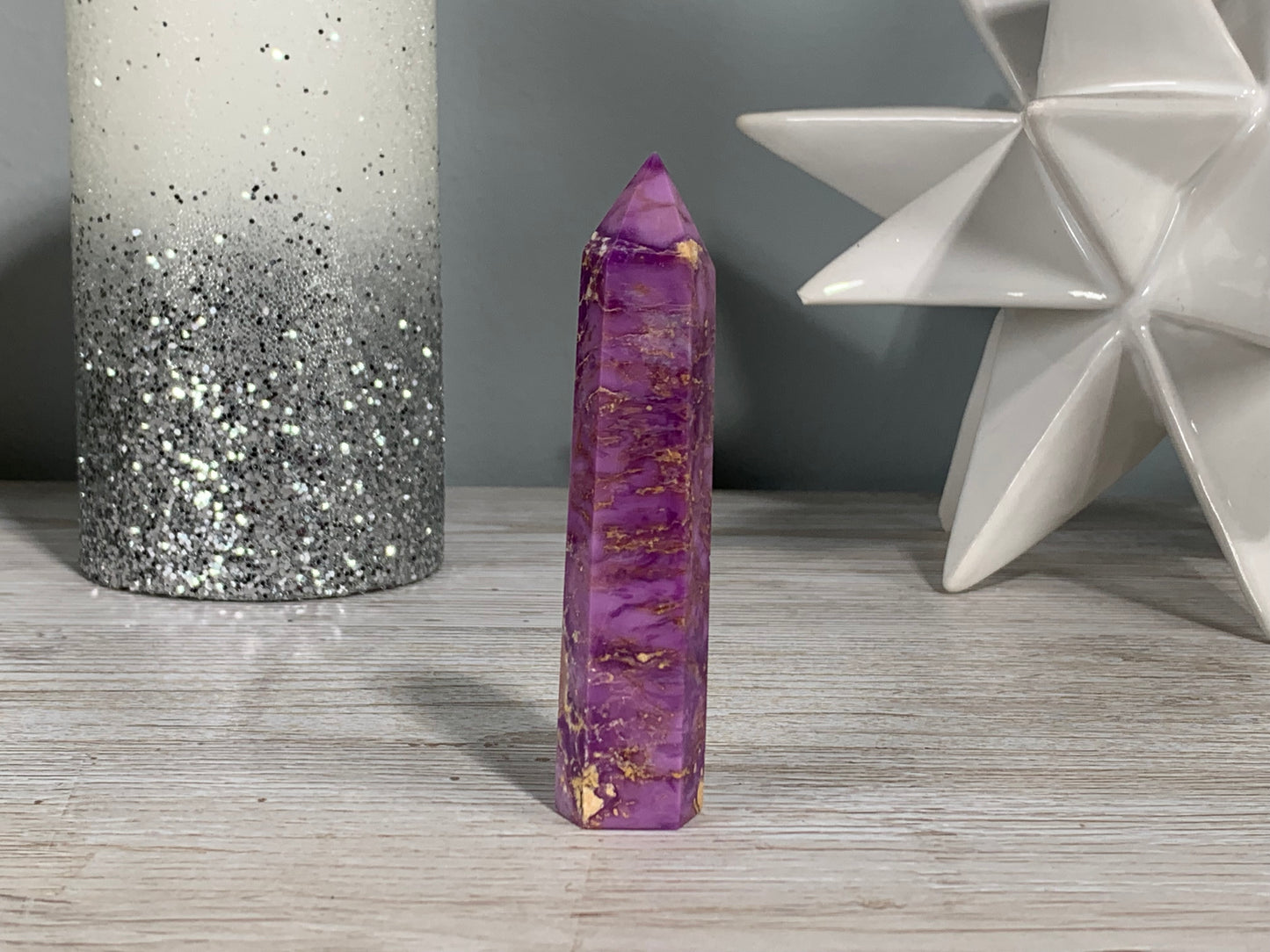 Purple Phosphosiderite Tower (3.7" 94mm)