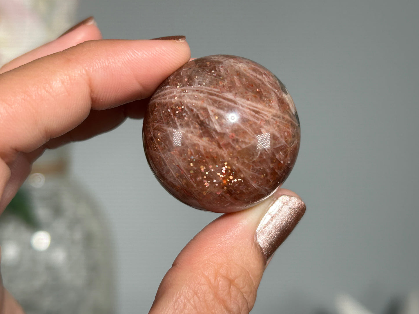 Confetti Sunstone Sphere (1.25", 32mm)