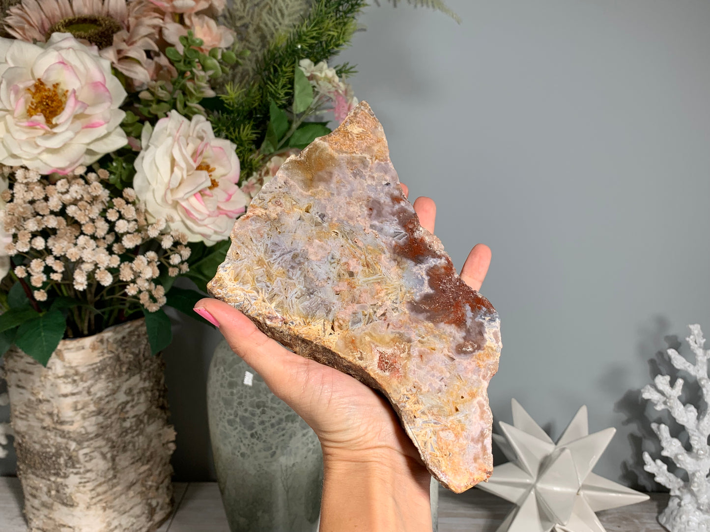 Pink Amethyst Slab (7.4", 187mm)