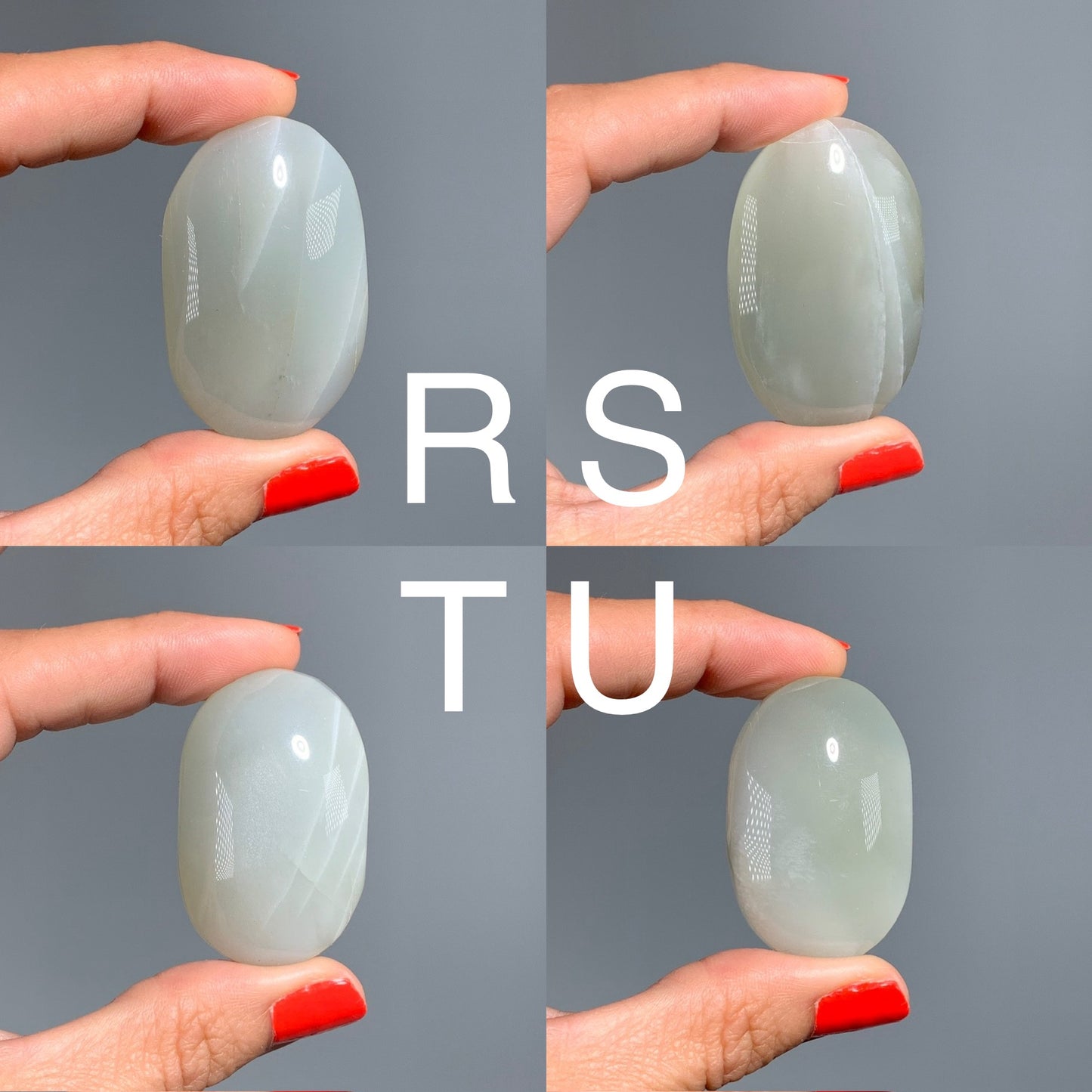 Green Moonstone Palm Stone