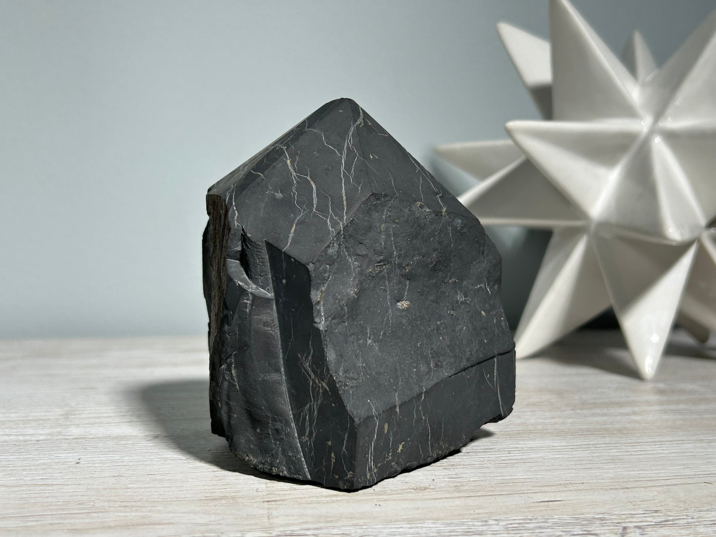Shungite Half Raw Tower (3.9”, 100mm)