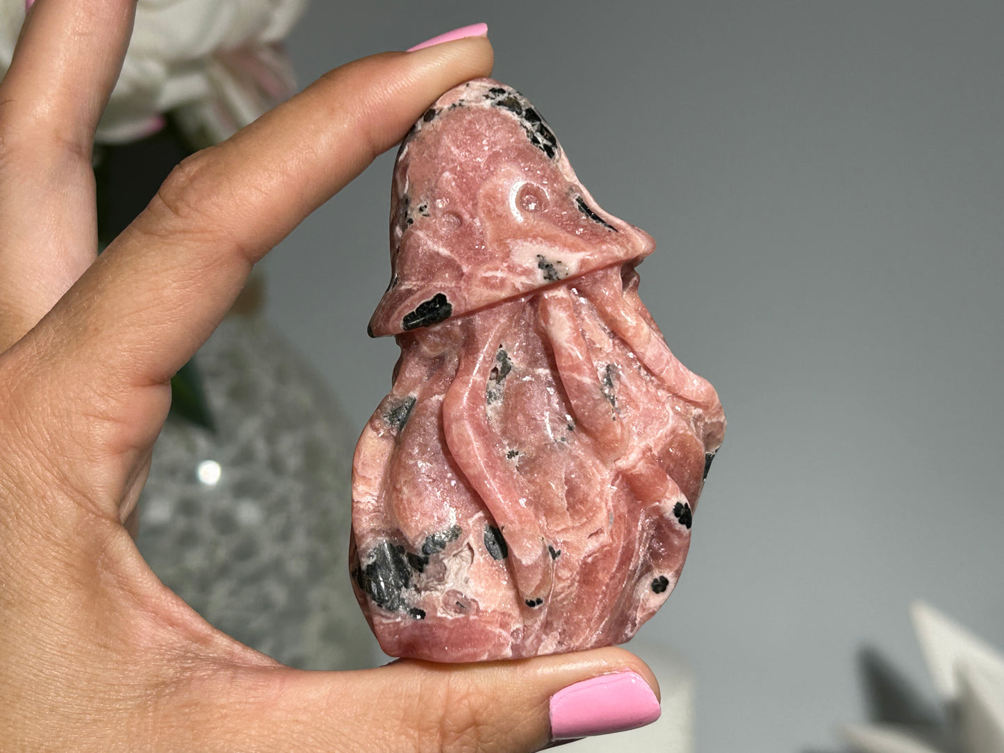 Rhodochrosite Jellyfish (3", 77mm)