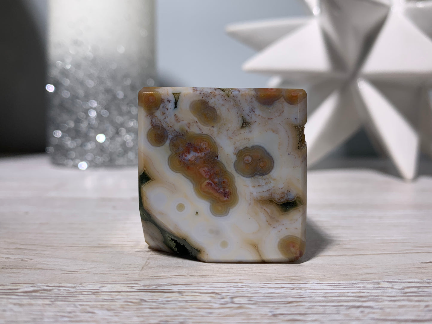 8th Vein Ocean Jasper Cube (1.5", 38mm)