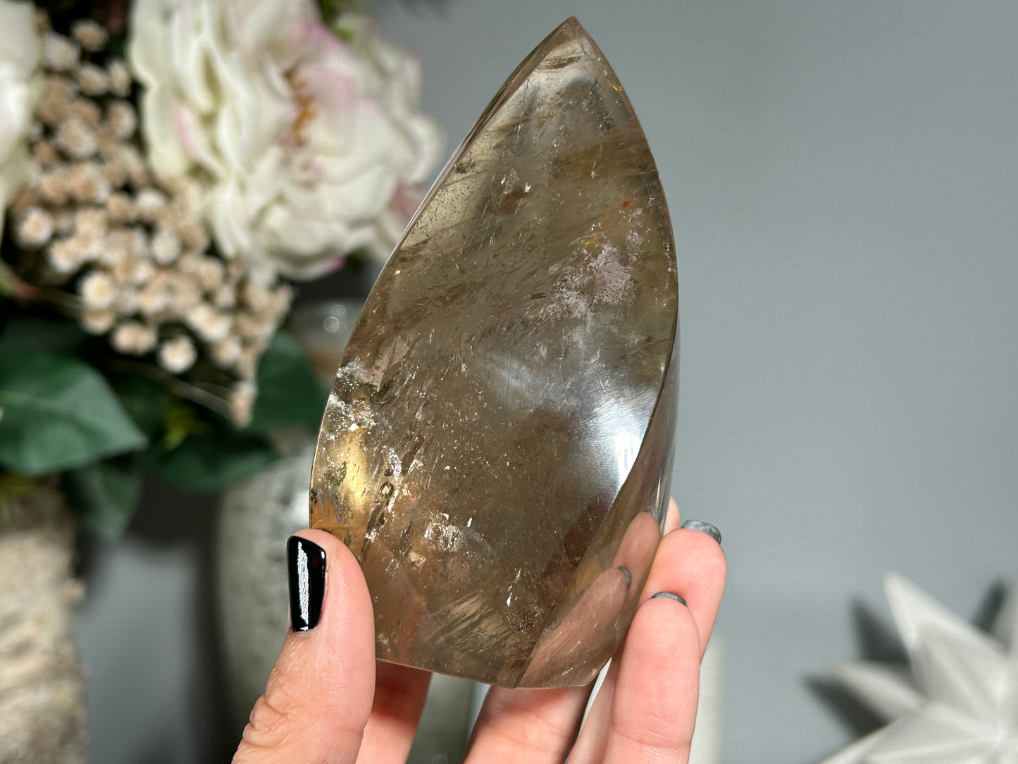 Smoky Quartz Flame (4.3", 110mm)