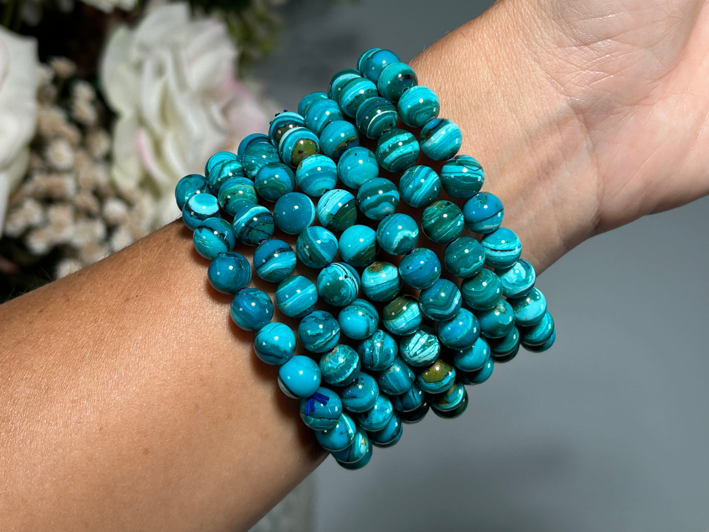 8mm Chrysocolla Bracelet