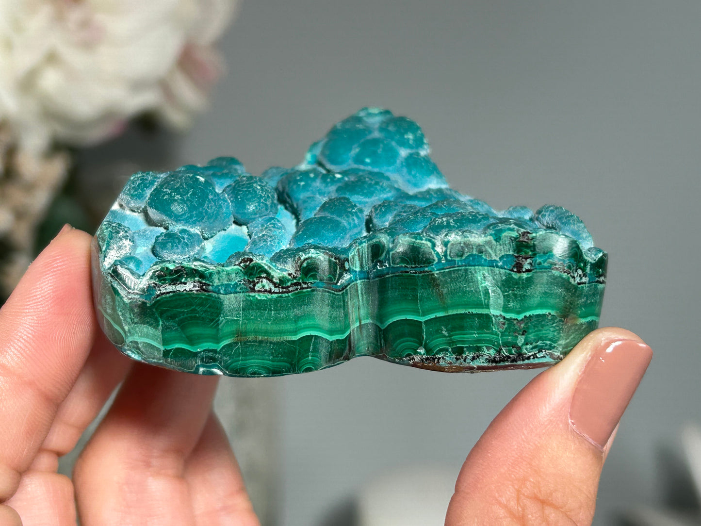 Malachite Chrysocolla Heart (2.75", 70mm)