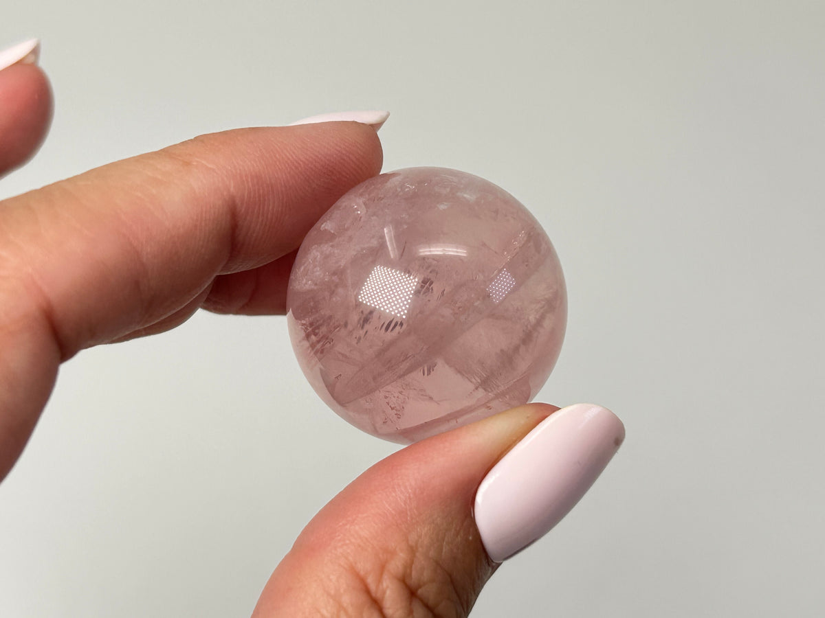 Star Rose Quartz Sphere (1.1", 28mm)