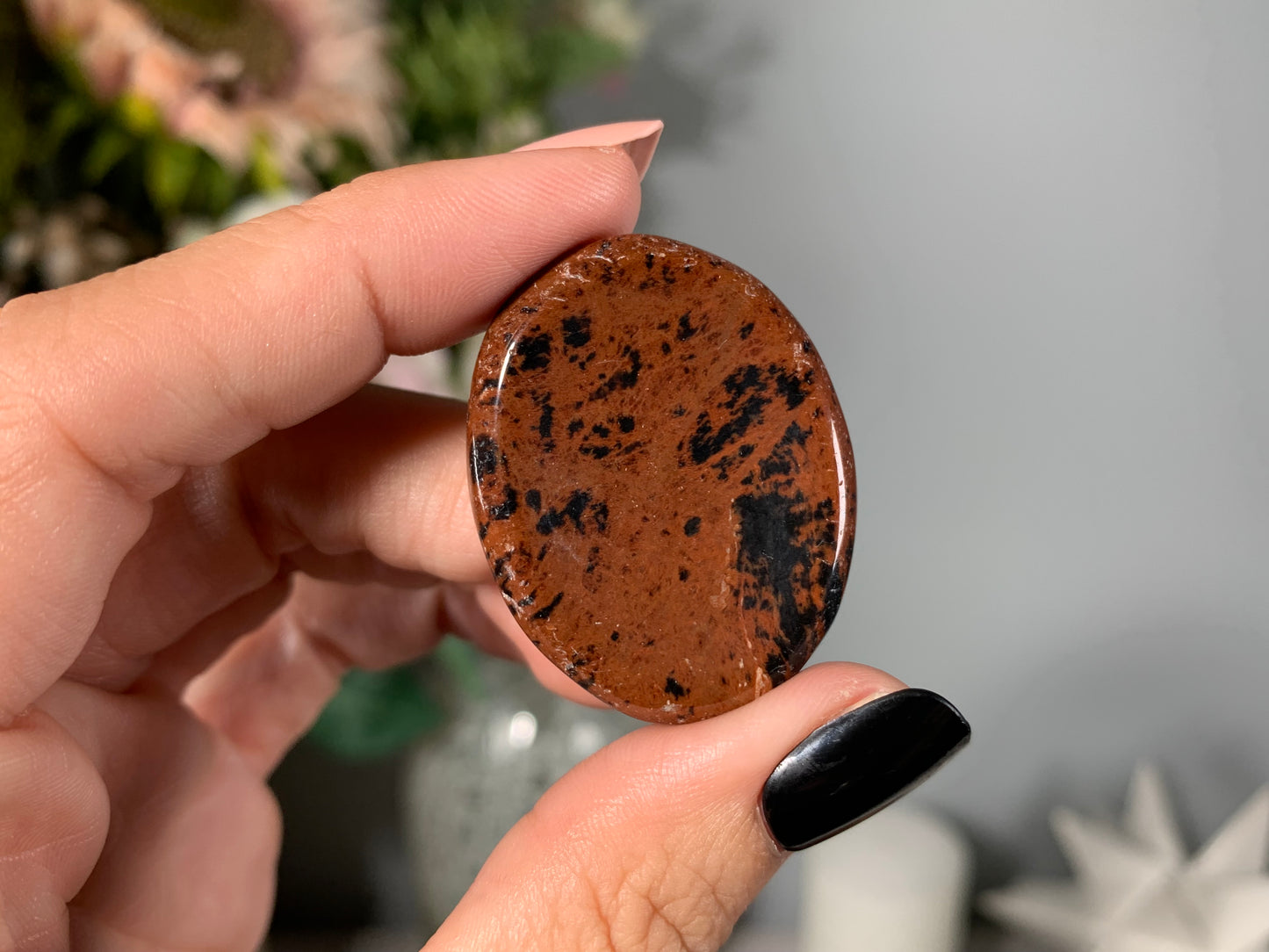 Mahogany Obsidian Thumb Stone