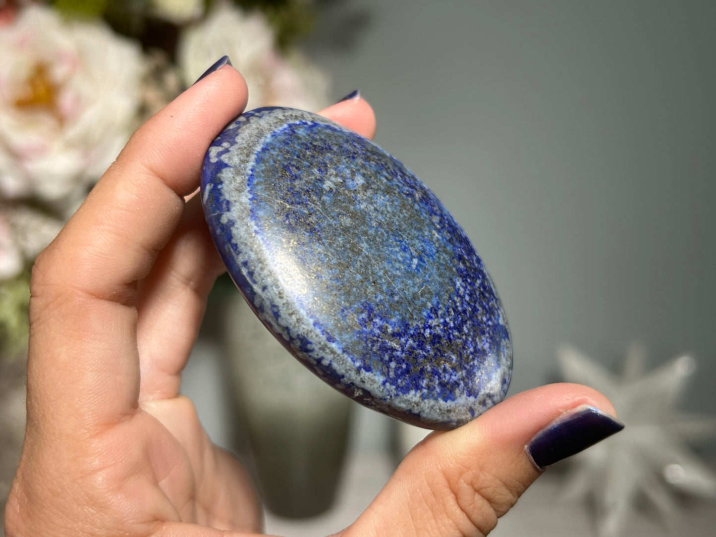 Lapis Lazuli Palm Stone (2.6", 67mm)