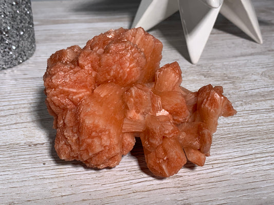 Red Stilbite Cluster (4.25", 108mm)