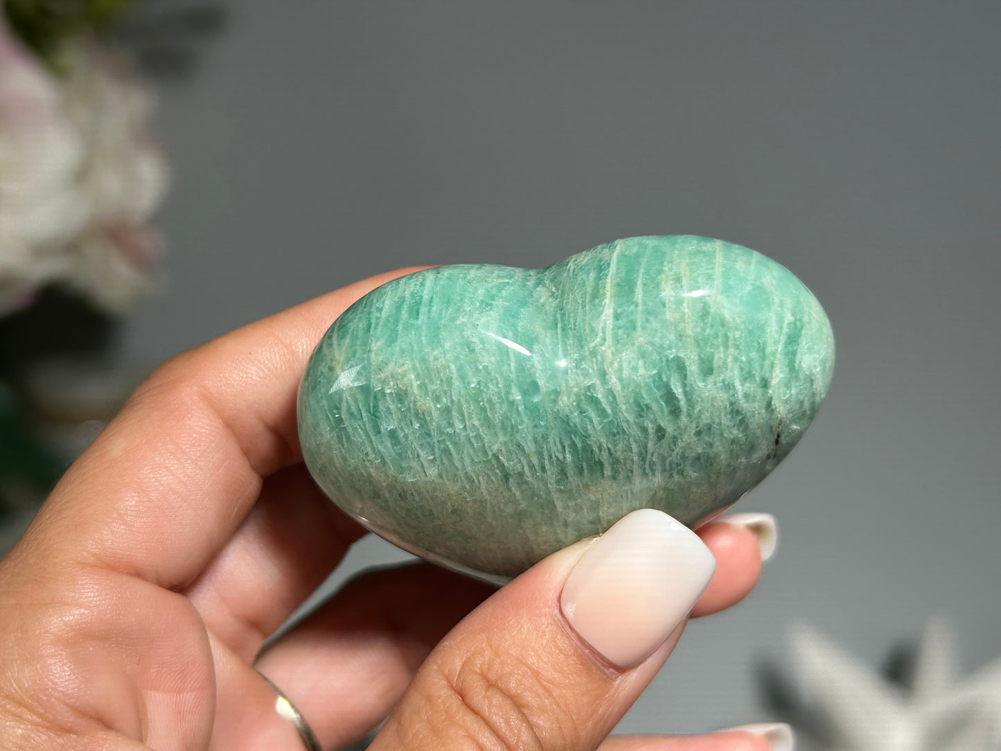 Amazonite Heart (2.2", 57mm)