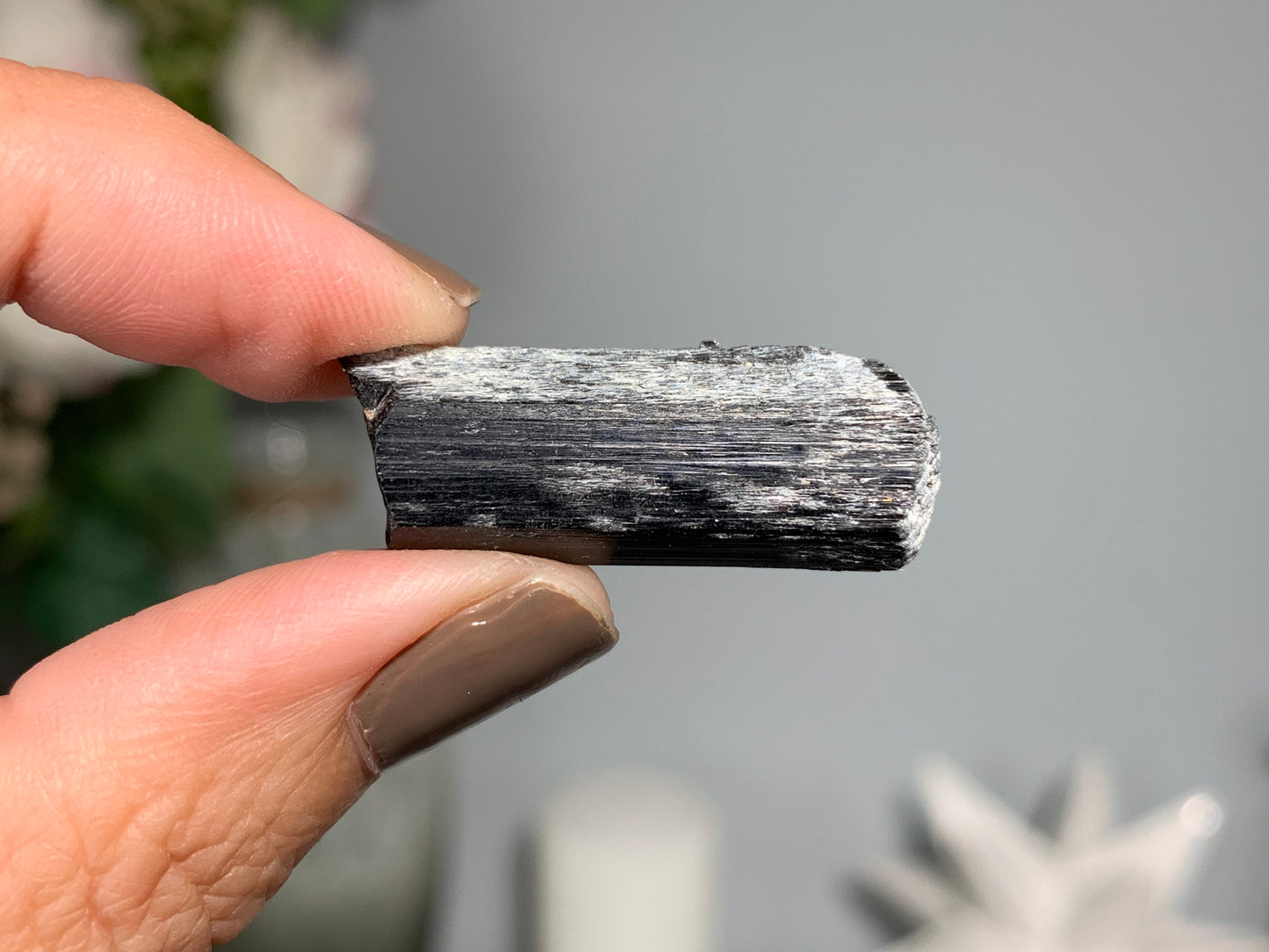 Natural Black Tourmaline (1.2", 31mm)