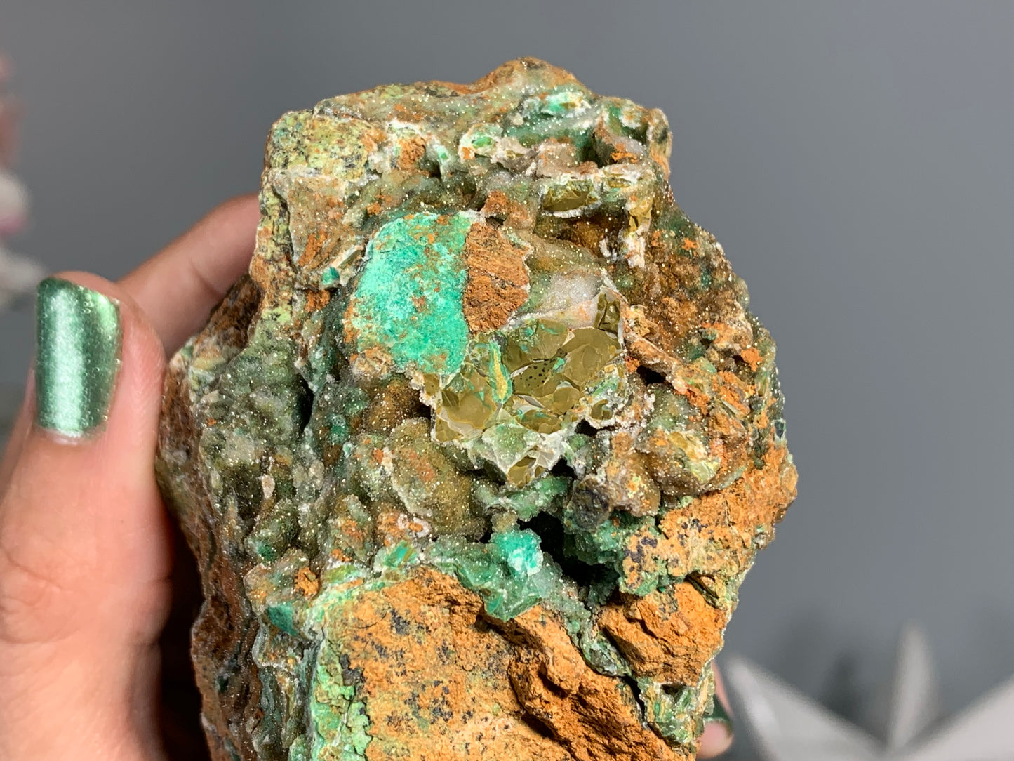 Druzy Chrysoprase (4.4", 110mm)