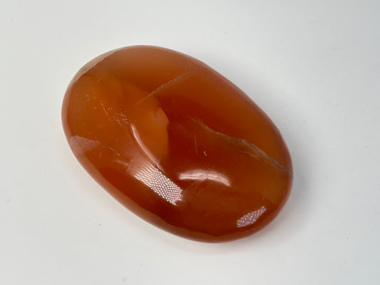 Honey Calcite Palm Stone (3.5", 88mm)