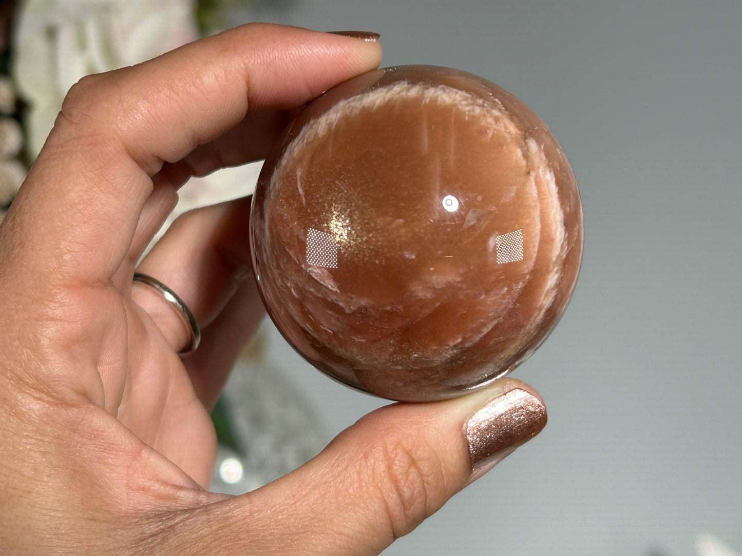 Confetti Sunstone Sphere (2", 52mm)