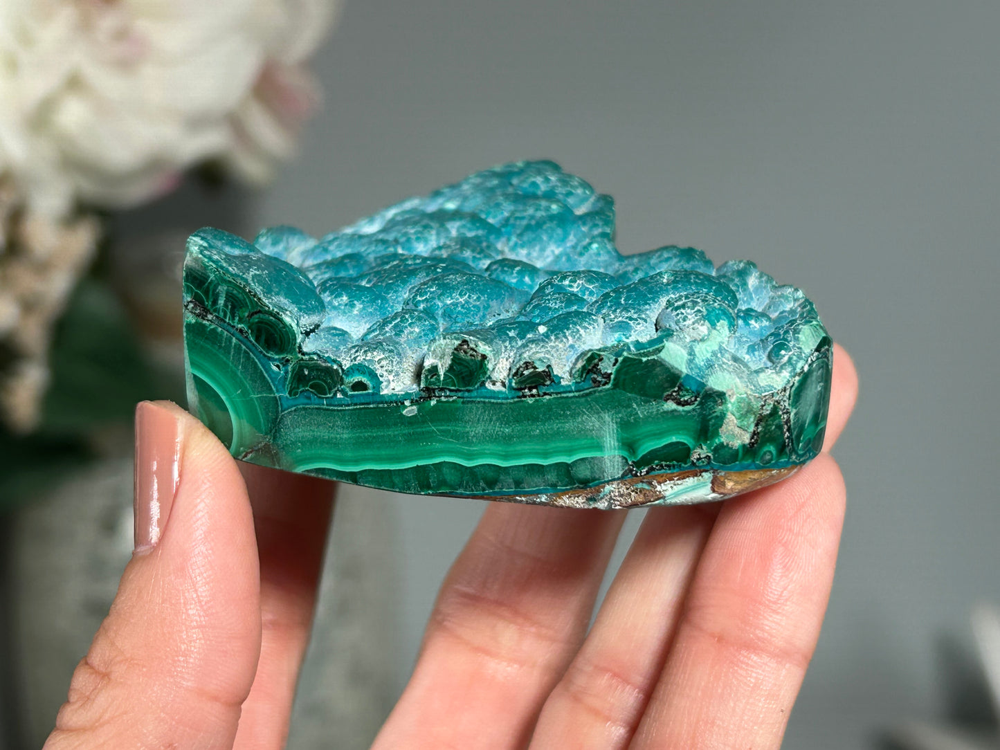 Malachite Chrysocolla Heart (2.75", 70mm)