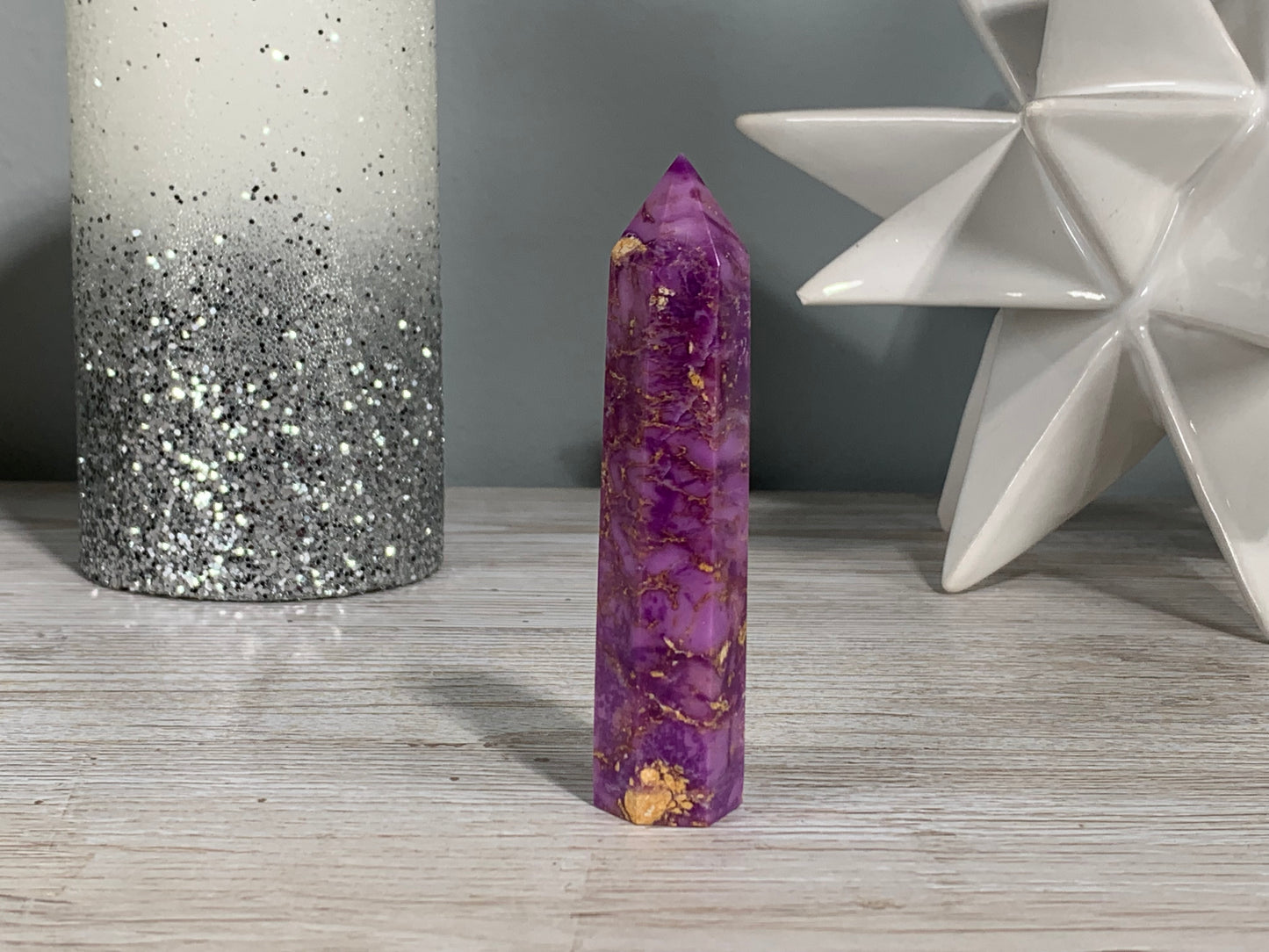 Purple Phosphosiderite Tower (3.7" 94mm)