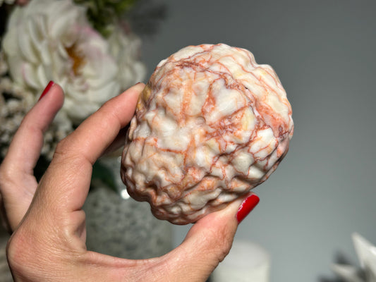 Red Vein Jasper Brain (3.2", 81mm)