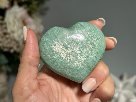 Amazonite Heart (2.5", 63mm)