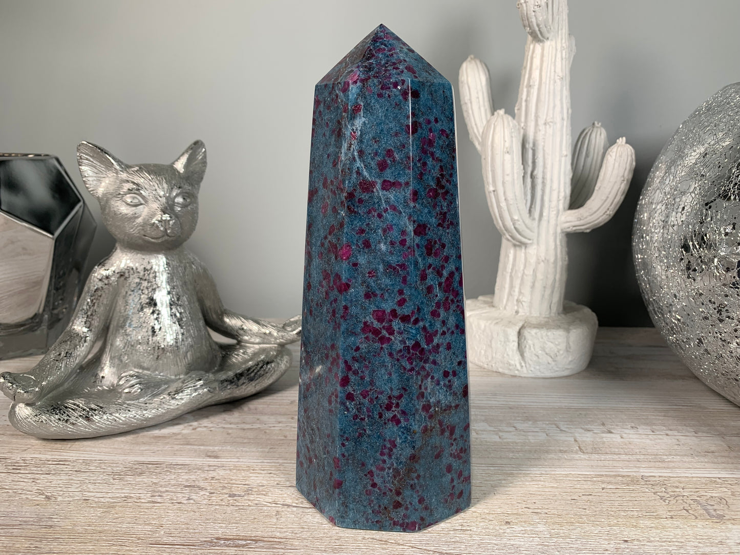 Ruby and Kyanite Tower (8.4", 213mm)