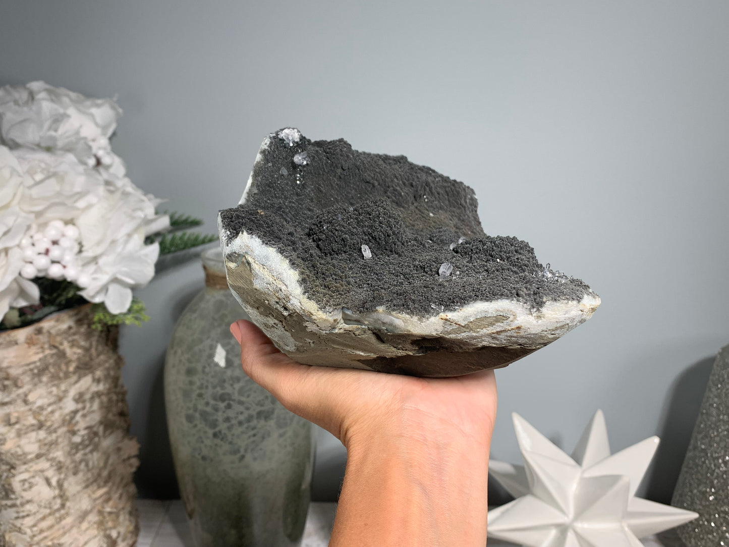 Black Amethyst Cluster (7.1", 181mm)