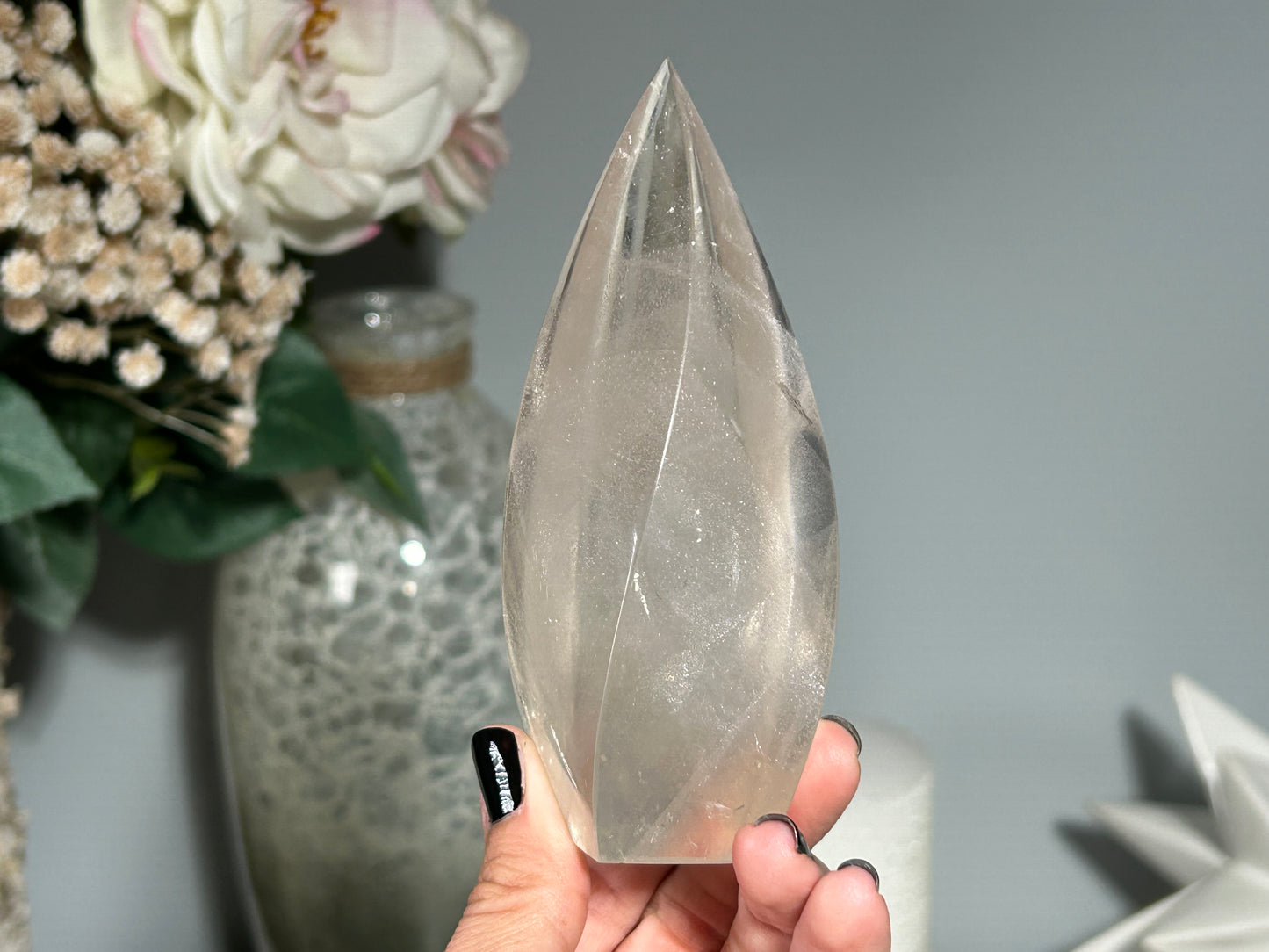 Smoky Quartz Flame (4.5", 115mm)