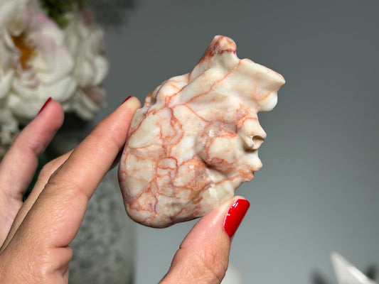 Red Vein Jasper Heart (2.9", 73mm)