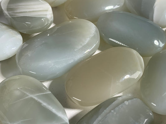 Green Moonstone Palm Stone