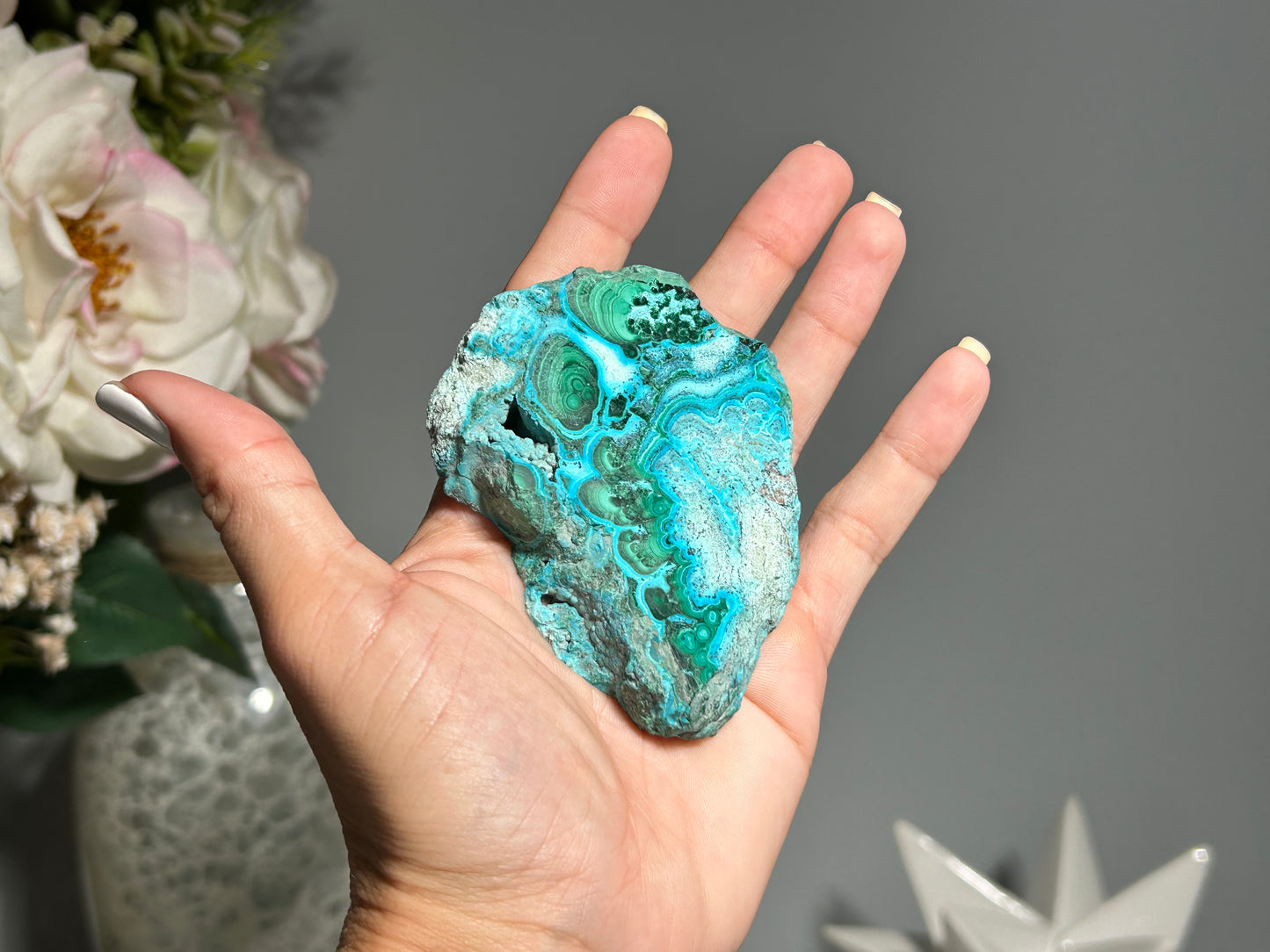 Malachite Chrysocolla Slab (3.4", 87mm)