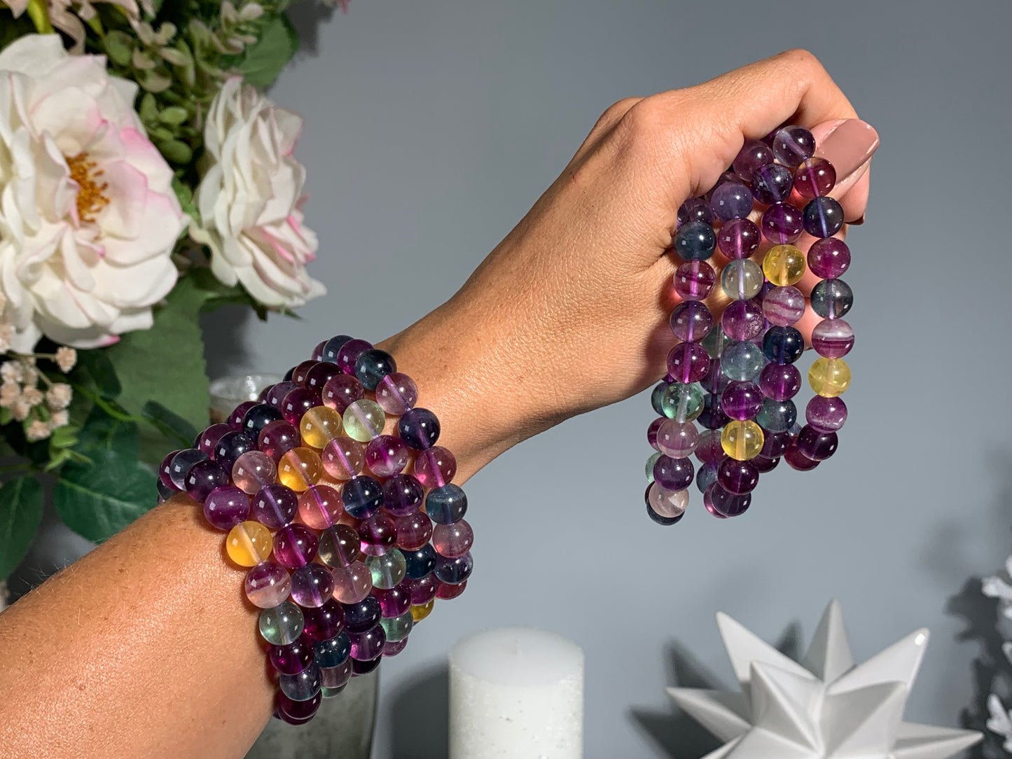 10mm Fluorite Bracelet