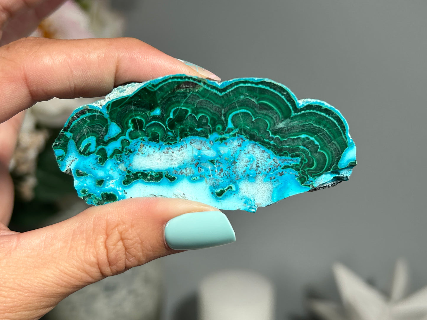 Malachite Chrysocolla Slab (2.8", 72mm) #53