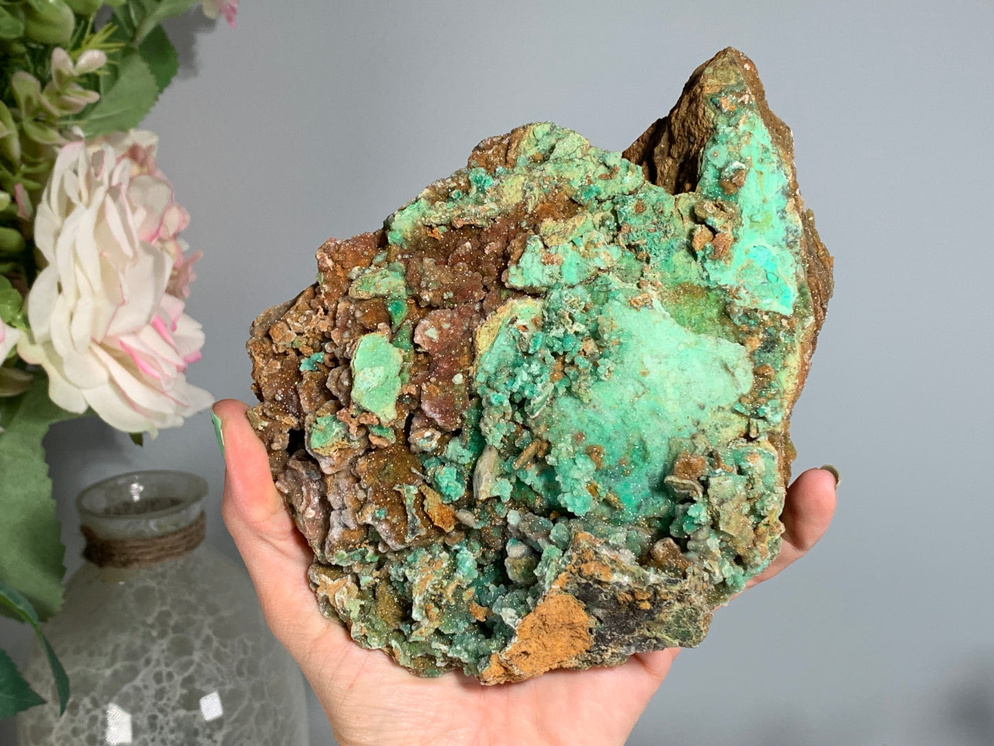 Druzy Chrysoprase (6.8", 174mm)