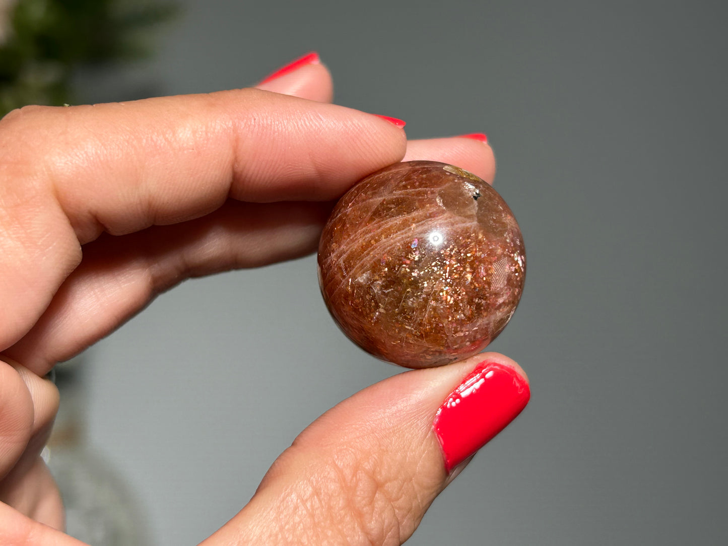 Confetti Sunstone Sphere (1", 26mm)