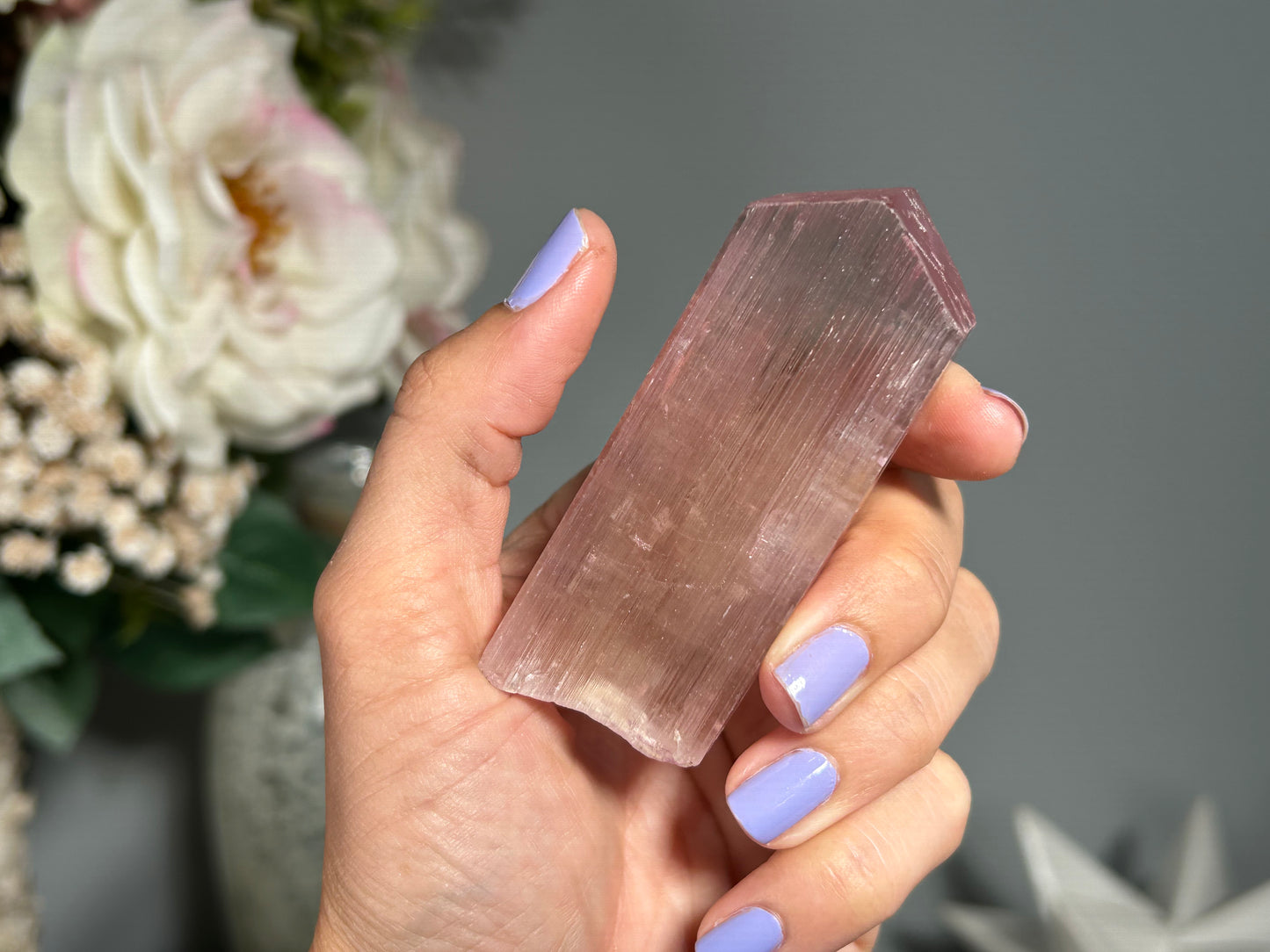 Natural Purple Kunzite Point (2.9", 75mm)