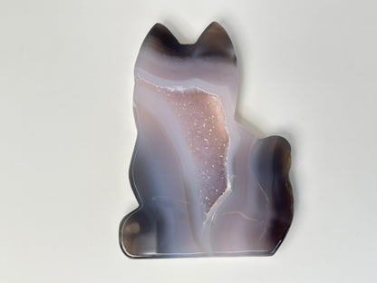Druzy Agate Cat Slab (5.2", 132mm)