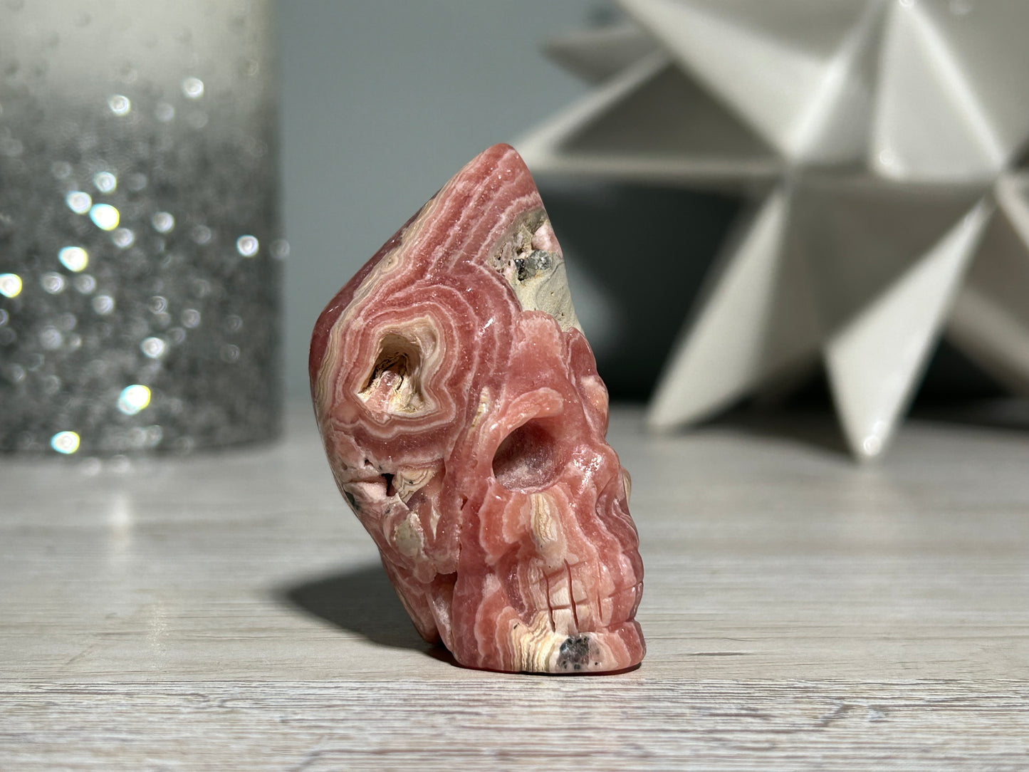 Rhodochrosite Skull (2.2", 55mm)