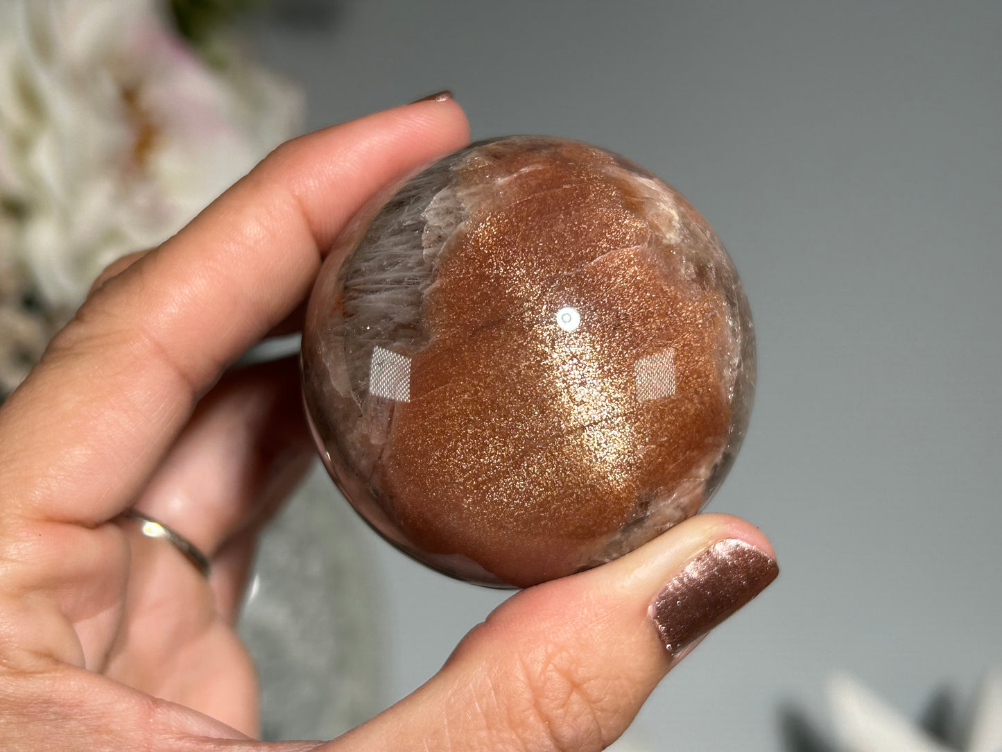 Confetti Sunstone Sphere (1.9", 49mm)