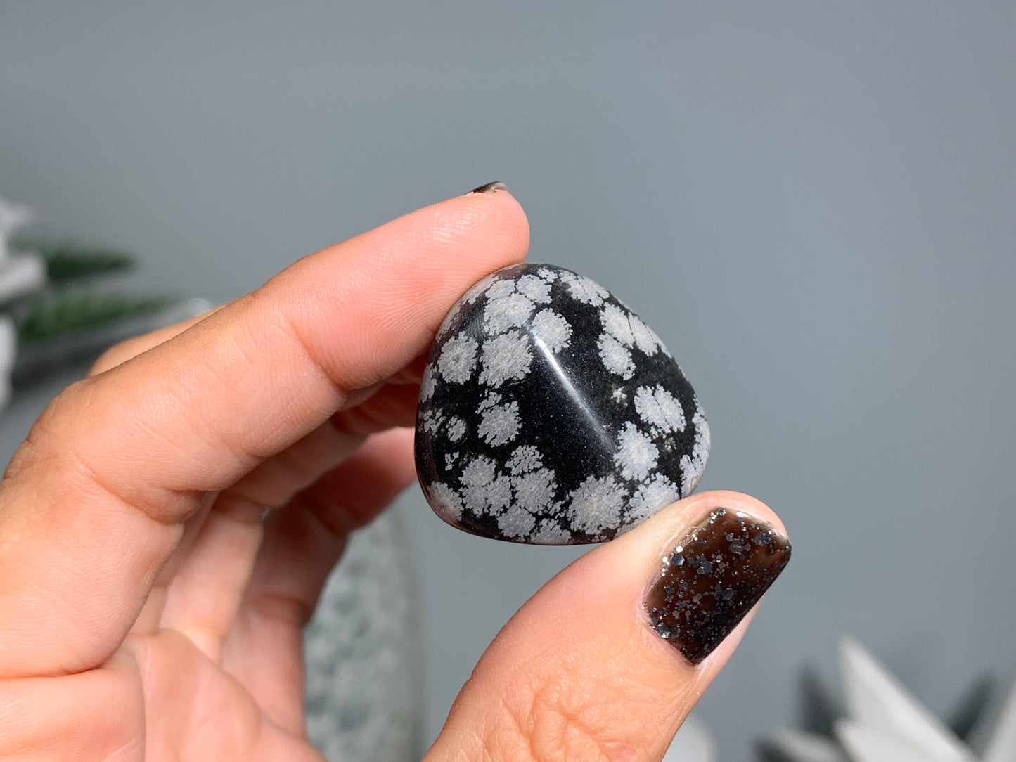 Tumbled Snowflake Obsidian Large