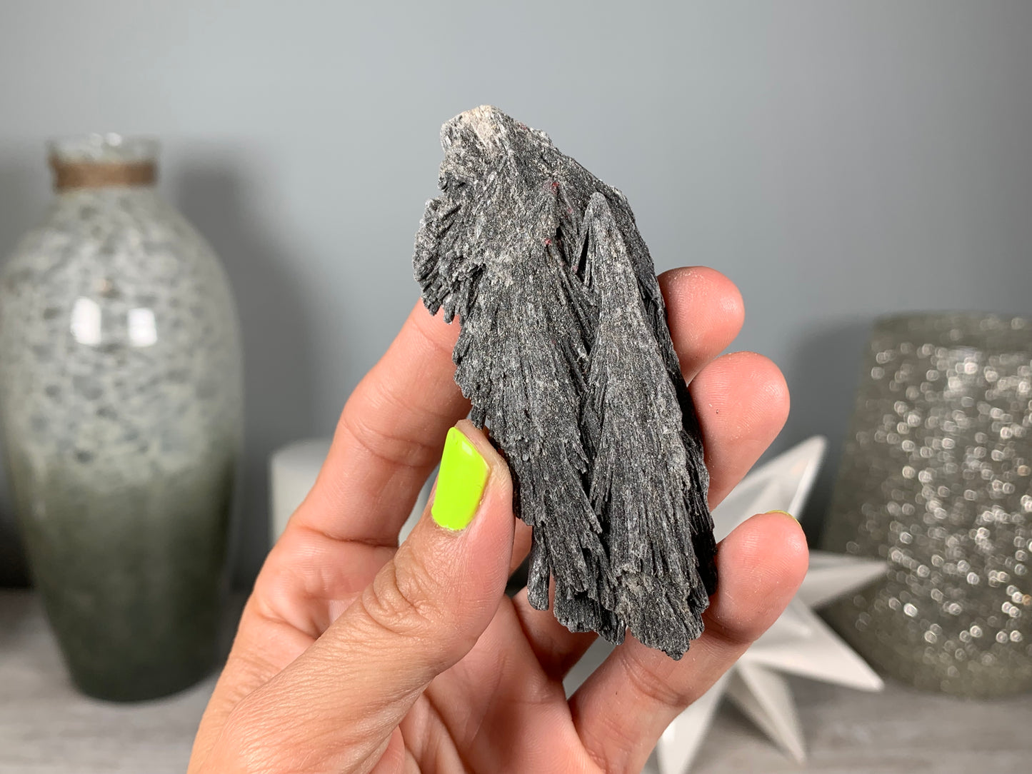 Black Kyanite Fan Large