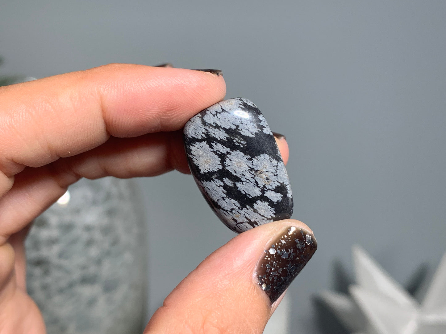 Tumbled Snowflake Obsidian Small