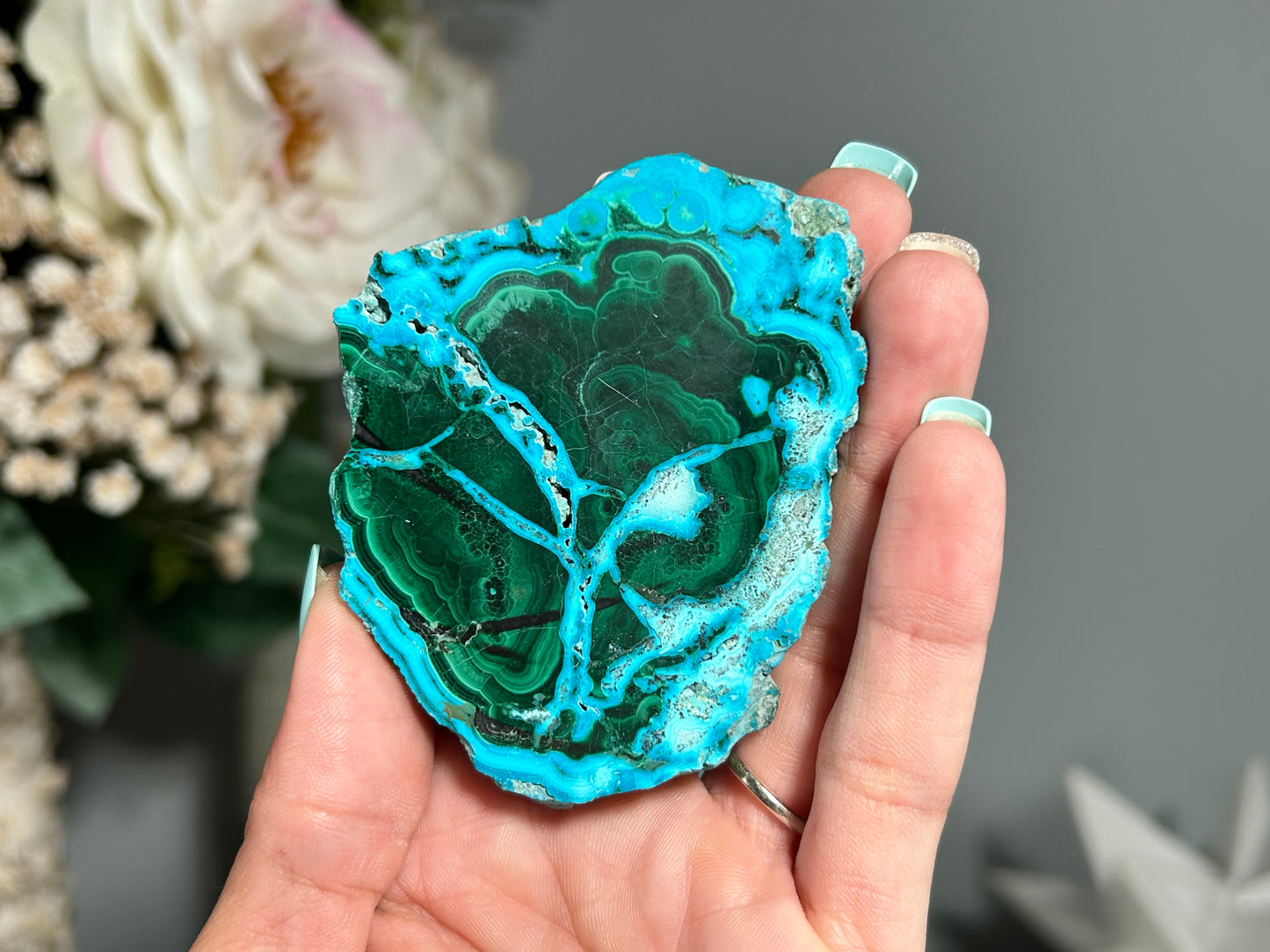 Malachite Chrysocolla Slab (2.9", 74mm) #79