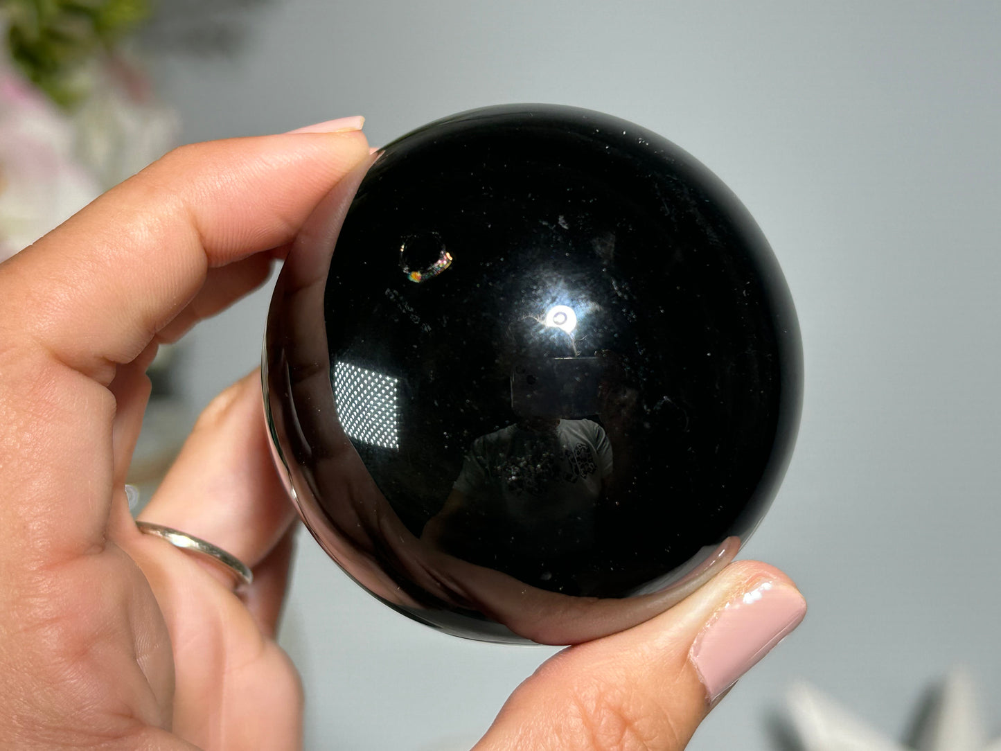 Gold Sheen Obsidian Sphere (2.4", 60mm)