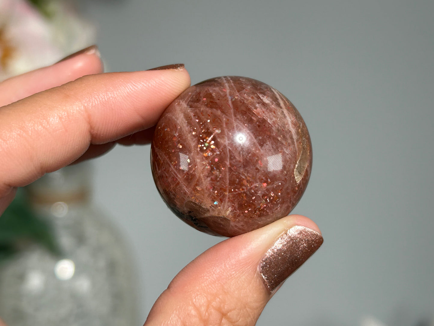 Confetti Sunstone Sphere (1.25", 32mm)