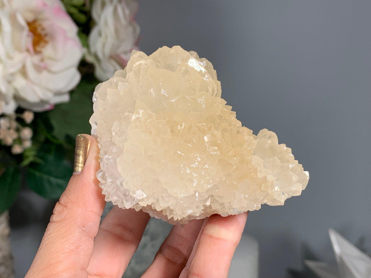 Natural Premium Calcite Flower (3.5", 90mm)