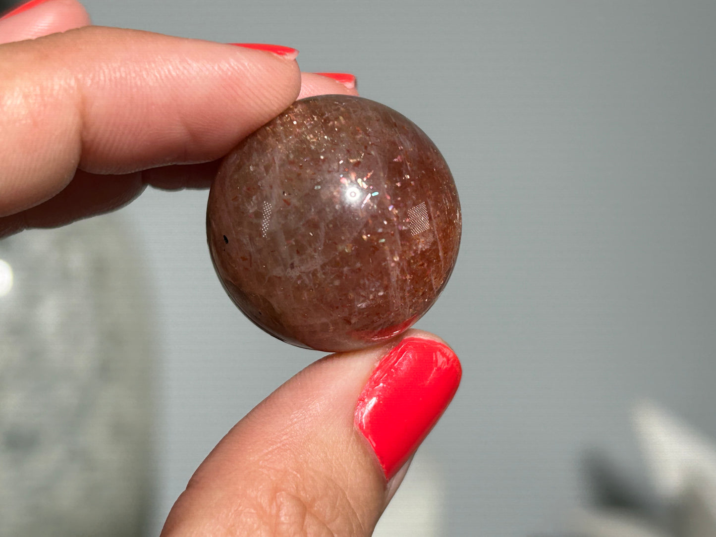 Confetti Sunstone Sphere (1", 25mm)