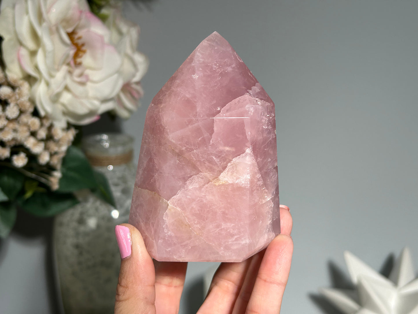 Rose Quartz Tower (3.8", 96mm)